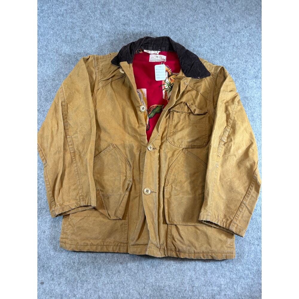Vintage 50s Foremost Penneys Hunting Jacket Mens 38 Brown Canvas Utility Outdoor